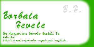borbala hevele business card
